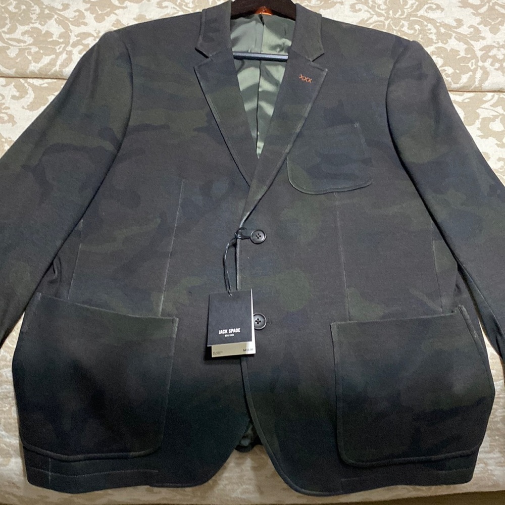 Jack Spade Camo Print Ponte Knit Sports Coat